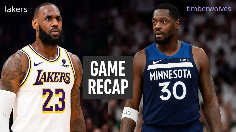 Timberwolves vs lakers match player stats